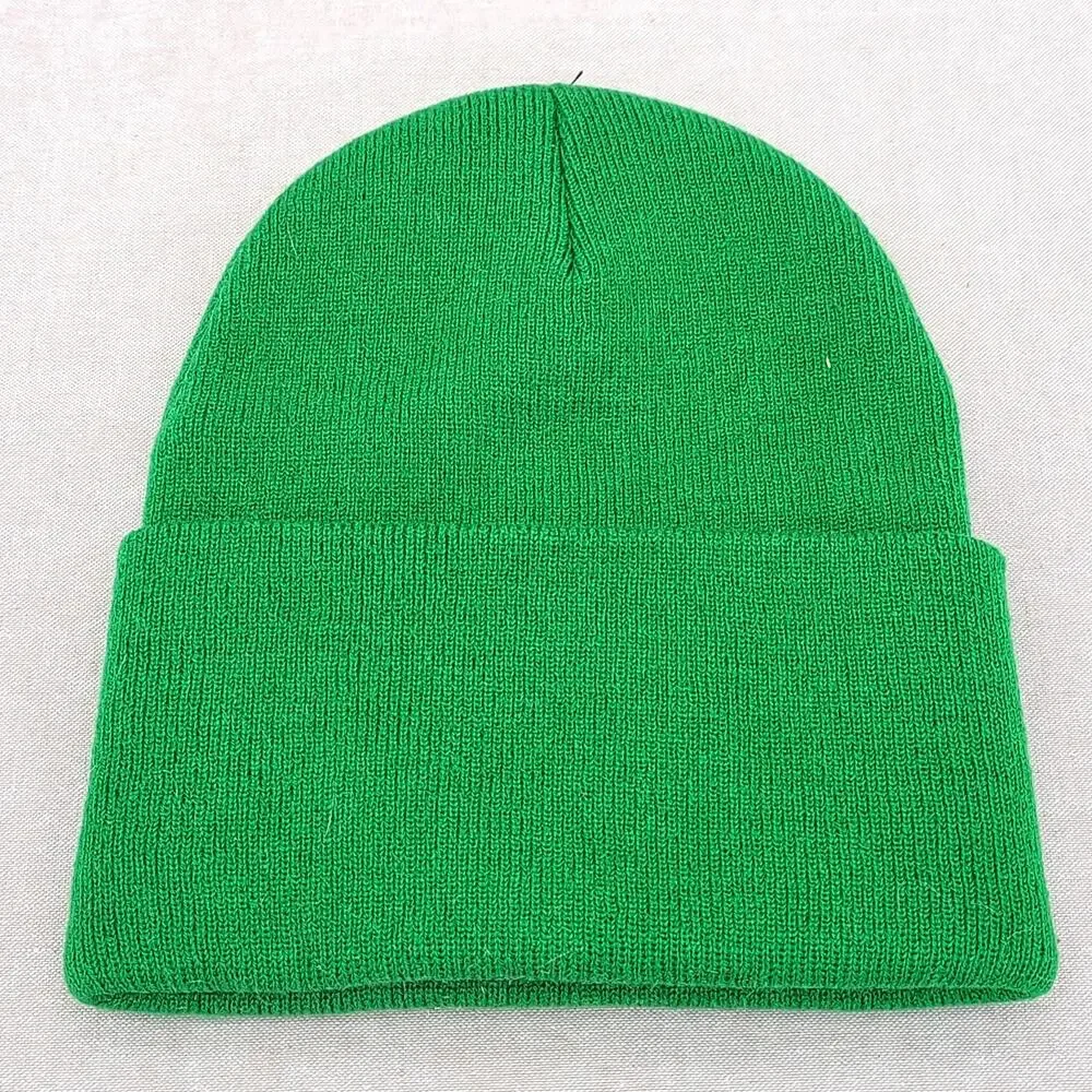 Carhartt Hat Beanie One Size Green Mens Knit Acrylic Workwear Winter Cuffed